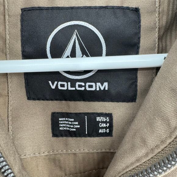 Volcom Warren Full Zip Hooded Jacket Mens Small Brown Gray NEW - Picture 10 of 14